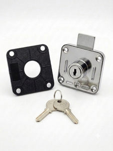 Cerradura de Alta Resistencia para Armarios de Acero Inoxidable de 25 mm con Llave de Latón Ondulada para Armarios de Madera, Guardarropas, Muebles de Cocina - Product Image 4