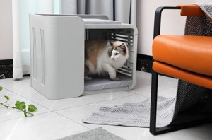 Perrera para mascotas con patrón de animales sólidos para interiores/exteriores, jaula de ventilación de aire única, casa para gatos, plástico, animales pequeños y medianos, uso en la vida - Product Image 2