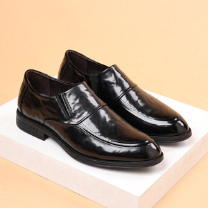 Mocassins en cuir noir pour hommes, fermeture à enfiler, chaussures de bureau et de ville, taille adulte 9011 - Product Image 3