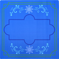 Tapis de Mahjong en Caoutchouc Bleu Royal de Luxe à Motifs Vintage - Tapis de Jeu Pliable, Écologique, Durable et Portable pour la Maison et les Casinos