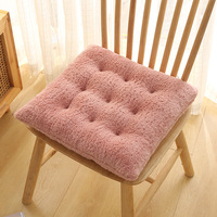 Coussins lombaires et d'assise Amity épaissis pour la maison, le bureau et les étudiants, en peluche douce pour la peau, avec sangles carrées, pour chaises