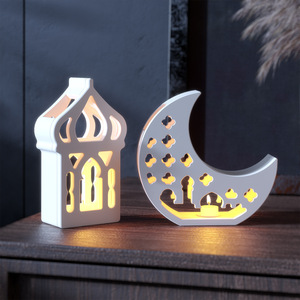 Moule en silicone HC Middle East Moon Castle pour abat-jour, style arabe, moule en résine de gypse, moule DIY pour couvercle de lampe à <span class=keywords><strong>bougie</strong></span> en plâtre, décoration intérieure - Product Image 5