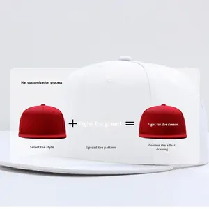 Gorras Snapback Unisex de 6 Paneles con Logotipo Bordado Personalizado ip-Hop, 100% Algodón, Visera Plana, Ajustables, Estilo Fiesta - Product Image 4