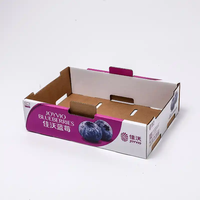Professionele op maat gemaakte vierkante golfkartonnen fruitgeschenkdoos, duurzaam, dubbelwandig, milieuvriendelijk, geschikt voor gebruik in de landbouw, met embossing
