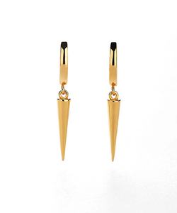 Wholesale <b>Fine</b> Jewelry 2024 18k Gold Plated 925 Sterling Silver Statement Spike <b>Hoop</b> <b>Earrings</b> - Product Image 1