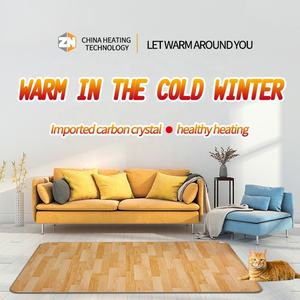 Alfombrilla calefactora eléctrica para suelo, almohadilla calefactora de fibra de carbono infrarroja, resistente al agua, con termostato - Product Image 2