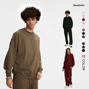 Felpa Unisex Personalizzata in Cotone Spesso Terry, Oversize con Spalle Scese, 350g Peso Pesante, 12 Colori, Collo Tondo - Product Image 1