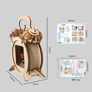 Nuovi Giocattoli per Esperimenti Scientifici Vendita Calda Giocattolo Creativo Fai-da-Te Puzzle Orologio 3D in Legno per Bambini - Product Image 3