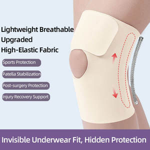 Genouillère de soutien pour hommes, protection du ménisque, compression réglable, nylon et élasthanne respirants, récupération sportive, vente en gros OEM, conforme CE - Product Image 5