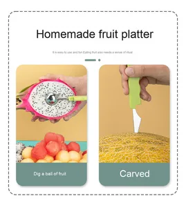 3-in-1 Stainless Steel Manual Corer <b>Vegetable</b> Peeler Apple Corer Spoon Household Kitchen Use PP Cutting <b>Tool</b> Bamboo Metal - Product Image 5