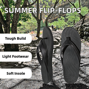 Lightweight Classic <b>Flip</b>-<b>Flops</b> Cushioned EVA Insole All-Day Wearable for Summer Outdoor <b>Beach</b> Leisure Water Play Massage Feature - Product Image 2