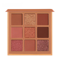 Palette de fards à paupières nude 9 couleurs, effet mat et scintillant, tons terreux, maquillage pour les yeux, cosmétiques imperméables, vente en gros, marque privée