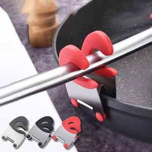 Soporte para Ollas Zenidoo Ecológico de Plástico y Acero Inoxidable con Agarre Antideslizante y Antiescaldaduras, con Clip para Olla y Abrazadera para Cuchara - Product Image 1
