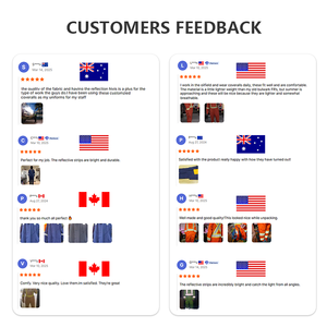 कस्टम फायरप्रूफ कपास औद्योगिक, चिंतनशील सुरक्षा के साथ-साथ समग्र रूप से काम करने वाले श्रमिक लौ रेटेदार आर कवर - Product Image 5