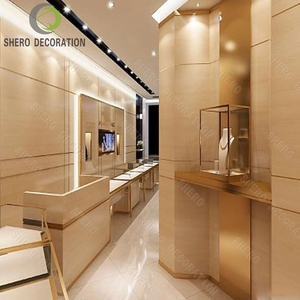 ตู้โชว์เครื่องประดับพร้อมไฟ LED ตู้โชว์นาฬิกาแบบมีกุญแจล็อค ตู้โชว์กระจกสำหรับร้านขายนาฬิกา ดีไซน์สวยงาม - Product Image 3