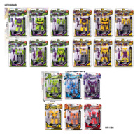 Jouets de voitures HTL, ensemble de jouets transformables en robot dinosaure 6 en 1, figurines d'action géantes combinées, jouets de construction STEM pour enfants
