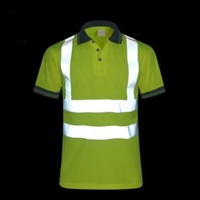 Séchage rapide haute visibilité jaune Orange à manches longues t-shirts route nuit vêtements réfléchissants à manches courtes sécurité travail Polo