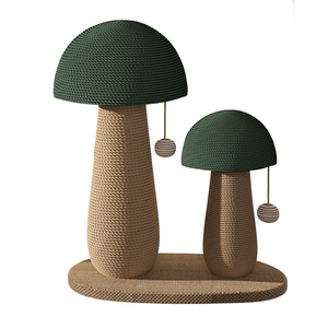 Rascador para gatos de sisal con forma de hongo, resistente al desgaste y sin desprendimiento de fibra, rascador vertical para gatos de sisal. - Product Image 2