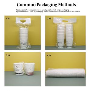 Gobelets en papier personnalisés avec logo pour boissons chaudes et froides, 12 oz et 16 oz, imprimés, à paroi simple ou double, jetables, pour la promotion - Product Image 6