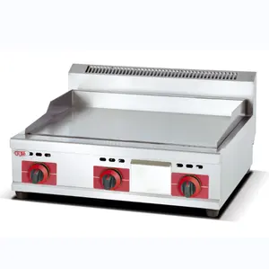 high quality 3 burner gas cooking hot plate and griddle wholesale commercial gas griddle half flat half grooved