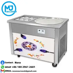 2024 USA Warehouse Delivery 11 inches Countertop Square Fried Ice Cream Roll Machine/Stir Fry Ice Cream Rolled Maker