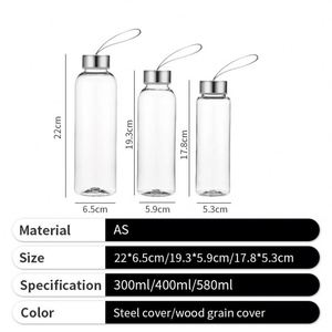 Botella de Agua Transparente de Plástico para Deportes y Gimnasio, Marca 2026, sin Logotipo - Product Image 4