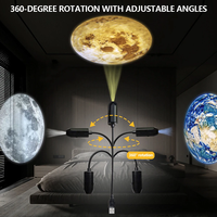 Projecteur de scène rotatif USB, lumière de nuit pour Halloween, la lune, Noël, les fêtes, pour la décoration murale, du plafond, de la pièce, de la maison