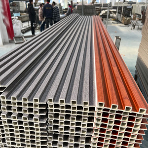 Panneaux muraux <span class=keywords><strong>en</strong></span> WPC rainurés 3D imperméables, imitation <span class=keywords><strong>bois</strong></span>, creux, pour décoration intérieure, revêtement <span class=keywords><strong>en</strong></span> PVC, panneau composite <span class=keywords><strong>bois</strong></span>-<span class=keywords><strong>plastique</strong></span> - Product Image 3