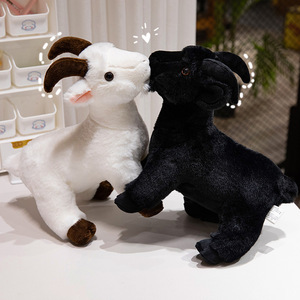 JIALEDI Animal en peluche de chèvre noir/blanc personnalisé réaliste mouton jouet en peluche PP coton de remplissage pour enfants ferme décor cadeaux - Product Image 4