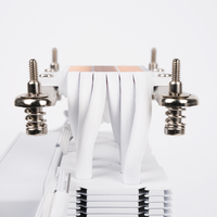 Ventilateur de processeur ARGB blanc en promotion avec dissipateur thermique en cuivre 3 broches pour PC de jeu AM4 AM5 LGA115X 1200 1700 1851