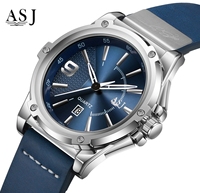 Edelstahl Zifferblatt Uhr mit Lederband 100m wasserdichtes Quarz werk Casual Business Style Limited Edition