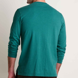 Long Sleeve <strong>Henley</strong> Shirt for Men Bamboo Cotton <strong>Tshirts</strong> Organic Jersey Men's T-shirts Eco Friendly <strong>Henley</strong> <strong>Tshirt</strong> for Men - Product Image 2