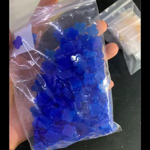 Gema de Ágata Azul en Forma de Trébol de Cuatro Hojas, Gema de Ágata Natural, Gemas Sueltas para Colgante de Moda - Product Image 2