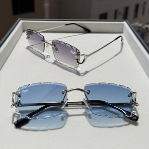 Lunettes de soleil SPUKA 7068 sans monture, coupe diamant, monture métallique 2026, verres dégradés, protection UV400, logo personnalisé, Lunettes Gafas - Product Image 2