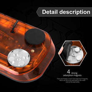 NUEVA luz intermitente explosiva corta 30LED 12V-24V LED Minibus Advertencia Nueva camioneta Pickup Techo magnético Luz estroboscópica para vehículo - Product Image 6