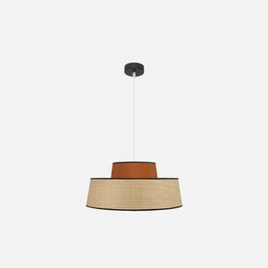 Lampada a sospensione 1xE27 naturale in zucca, dimensioni 50x50 cm, ideale per illuminare e decorare gli spazi con uno stile naturale. - Product Image 1