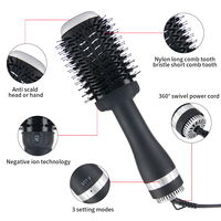 PRITECH 1000W 1200W Sèche-cheveux Brosse à air chaud Styler en une étape Volumiseur Brosse à cheveux Sèche-cheveux électrique Brosse à cheveux avec ions négatifs