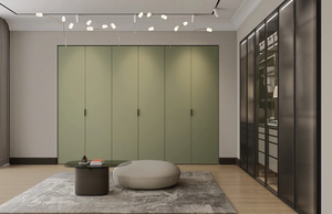 Premium Custom Modern Walk-In Closet Luxury Embedded Wardrobe <b>Glass</b> Partition LED Lighting for Apartment Villa Home <b>Furniture</b> - Product Image 2