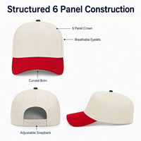 Gorra de Béisbol Personalizada con Logotipo Metálico, Estructurada de 6 Paneles, Visera en Contraste, Ajustable con Cierre a Presión, Venta al Por Mayor, Marca Privada, Estilo Urbano