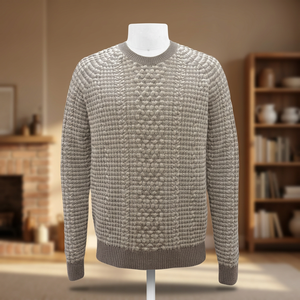 Men's Geometric Knit <b>Pullover</b> <b>Sweater</b> Full Sleeve Autumn Wear Standard Thickness - Product Image 3