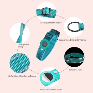 <span class=keywords><strong>Collar</strong></span> de perro localizador AIRTAG para perros medianos y grandes, estilo táctico/Occidental suave de doble tracción con aleación y Luz - Product Image 3
