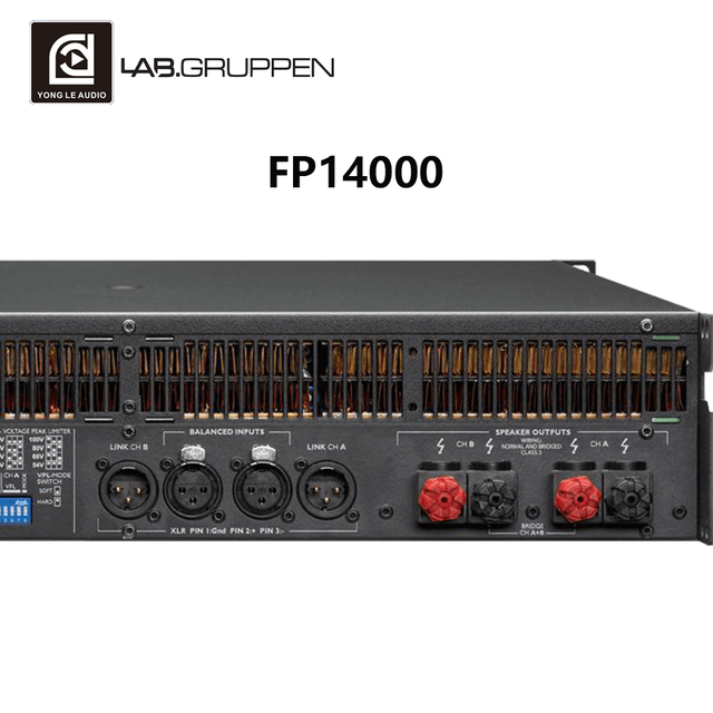LAB.GRUPPEN ClassTD Active Metal 2U Rack Mount Power Amplifier with Good Sound Quality and High Cost Performance for Outdoor Use