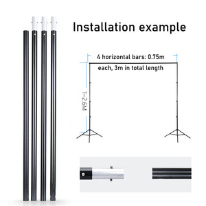 Nicro vente en gros, arrière-plan de séance Photo réglable, Support de Studio Photo vidéo, Kit de système de Support de fond de photographie - Product Image 3