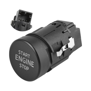 Nuevo OE negro 4 pines interruptores automáticos motor arranque/parada botón de encendido para <span class=keywords><strong>Skoda</strong></span> <span class=keywords><strong>Kodiaq</strong></span> 2017-2021 <span class=keywords><strong>Karoq</strong></span> 2018-2021 <span class=keywords><strong>Kamiq</strong></span> Superb - Product Image 1