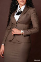 Fabricants de robes pour femmes, vêtements de bureau de haute qualité pour femmes, jupe slim avec décoration boutonnée, costumes d'affaires pour femmes