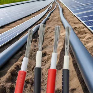 Câble d'alimentation solaire en cuivre étamé XLPE XLPO isolé simple 2.5MM 4MM 6MM 10MM 16MM câble CC de panneau PV pour centrales électriques <span class=keywords><strong>500m</strong></span> - Product Image 4