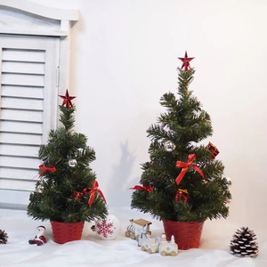 Cây thông Noel nhân tạo nhỏ để bàn 40cm màu vàng đỏ bạc, hàng mới về, có sẵn, đang bán - Product Image 6