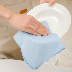 Chiffon de nettoyage en microfibre 40*40cm, non pelucheux, <span class=keywords><strong>serviette</strong></span> en microfibre pour le nettoyage des vitres, chiffon de polissage - Product Image 5