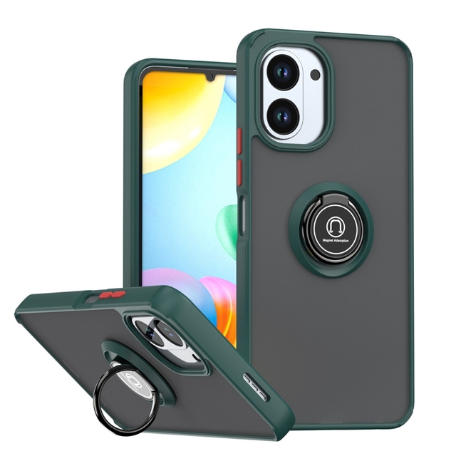Wholesale Matte Clear Hard PC Luxury Magnetic Kickstand with Ring Holder Phone Case for Tecno Spark Go 3 Back Cover Cases