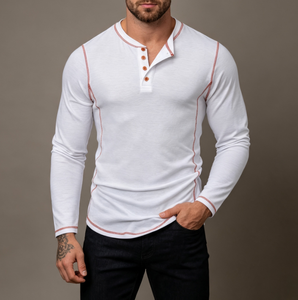 Men's <b>Merino</b> <b>Wool</b> Long Sleeve Running <b>T</b> <b>Shirt</b> Breathable Knitted Base Layer OEM Custom - Product Image 3